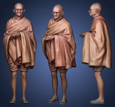 3D мадэль Махатма Ганди (STL)